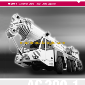 Terex AC200-1 200t Lifting Capacity Crane Training Manual