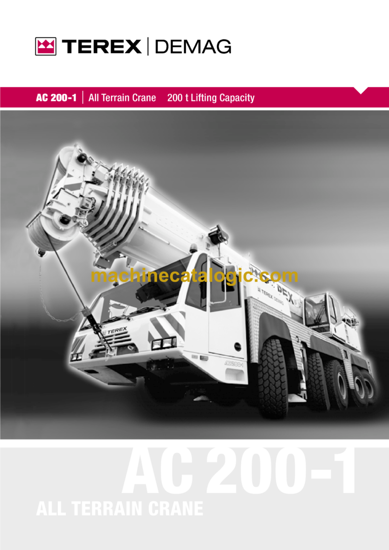 Terex AC200-1 200t Lifting Capacity Crane Training Manual