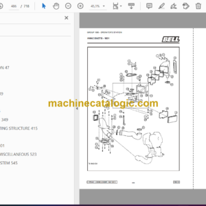 Bell L1806E Loader D818E00 Parts Manual (873046)