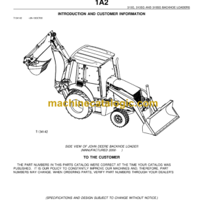 Bell 310G, 301SG, 315SG Backhoe Loader Parts Manual (T134142)