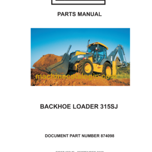 Bell 315SJ Backhoe Loader Parts Manual (874098)