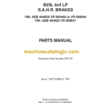 Bell B25L 4x4 LP S.A.H.R. Brakes Parts Manual (870172)