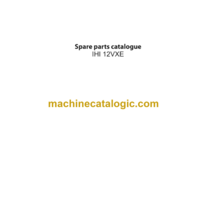 IНI 12VXE Mini Excavator Spare Parts Catalogue