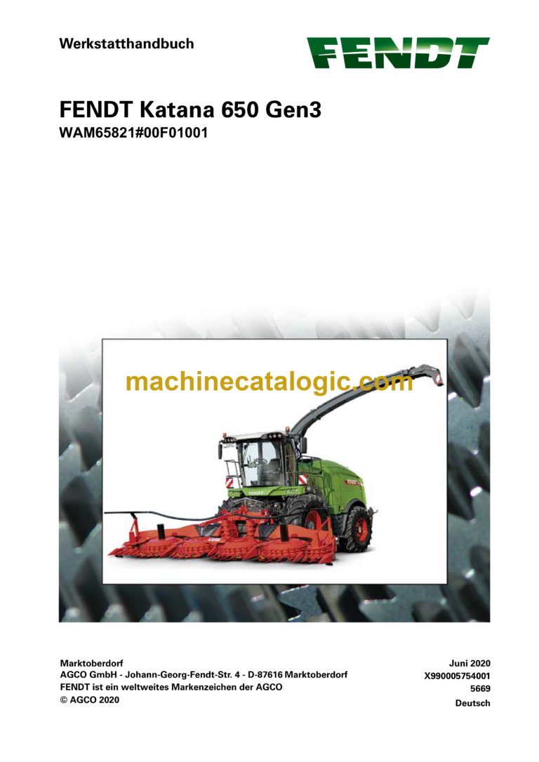 Fendt Katana 650 Gen3 Werkstatthandbuch