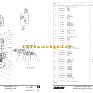 IНI 12VXE Mini Excavator Spare Parts Catalogue