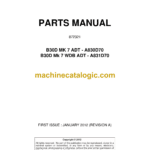 Bell B30D MK 7 ADT - A830D70, B30D Mk 7 WDB ADT - A831D70 Articulated Dump Truck Parts Manual (872321)
