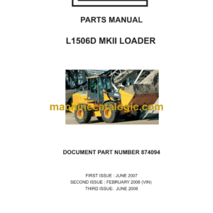 Bell L1506D MK II Loader Parts Manual (874094)