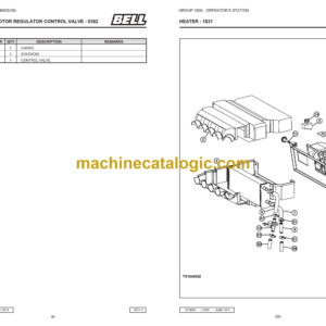 Bell L705E Loader D807E00 Parts Manual (873050)