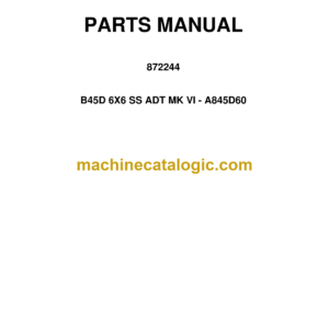 Bell B45D 6X6 SS ADT MK VI - A845D60 Articulated Dump Truck Parts Manual (872244)