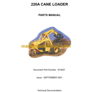 Bell 220A Cane Loader Parts Manual (874007, 874068)