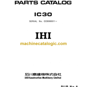 IHI IС30 Parts Catalog (CC000001-)