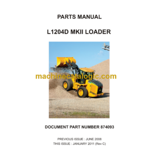 Bell L1204D MKII Loader Parts Manual (874093)