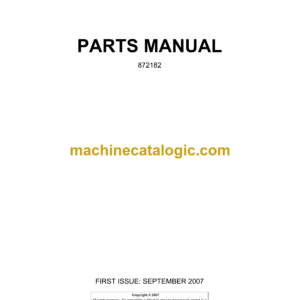 Bell B30D & B25D 6X6 MkV ADT Articulated Dump Truck Parts Manual (872182)