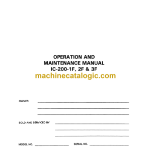 Broderson IC-200-1F, 2F, 3F Crane Operation and Maintenance Manual