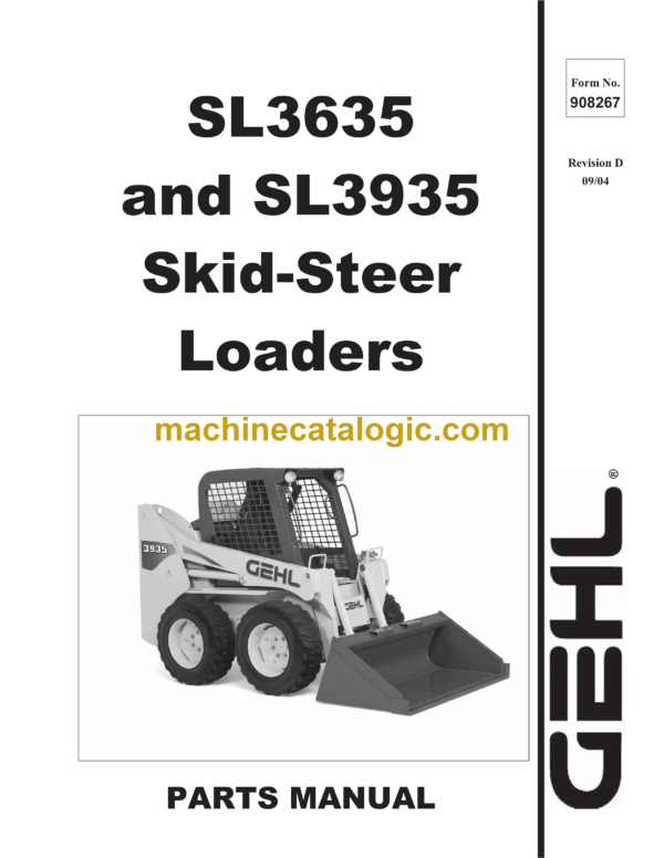 Gehl SL3635, SL3935 Skid Loader Parts Manual (908267D)