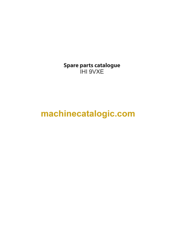 IНI 9VXE Mini Excavator Spare Parts Catalog (EA0900010-)