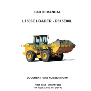 Bell L1506E Loader D815E00L Parts Manual (873044)