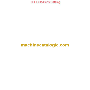 IHI IС35 Parts Catalog