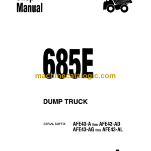 Komatsu 685E Dump Truck Shop Manual (DG607)