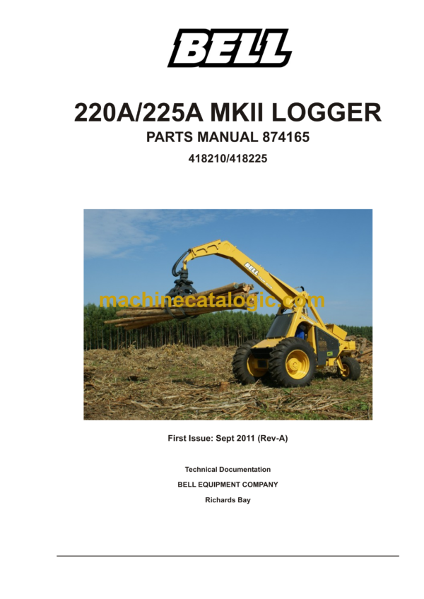 Bell 22A, 225A MKII Logger Parts Manual (874165)