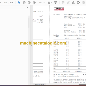 Terex CC2800 Crane Technical Manual