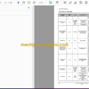 Bell B35E 6X6 ADT, B40E 6X6 ADT, B45E 6X6 ADT, B50E 6X6 ADT, B60E 4X4 ADT Articulated Dump Truck Service Manual (BN057845)