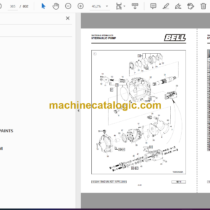 Bell B45D 6X6 SS ADT MK VI – A845D60 Articulated Dump Truck Parts Manual (872244)