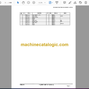 IНI 35N Excavator Parts Catalog