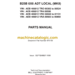 Bell B25B 6X6 Mk II ADT Local Articulated Dump Truck Parts Manual (870159 September 1998) Bell B25B 6X6 Mk II ADT Local Articulated Dump Truck Index: