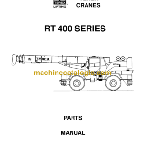 Terex RT400 Crane Series Parts Manual (12261-201)