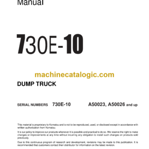 Komatsu 730E-10 Dump Truck Shop Manual (CEBM036703)