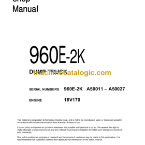 Komatsu 960E-2K Dump Truck Shop Manual (CEBM026302)