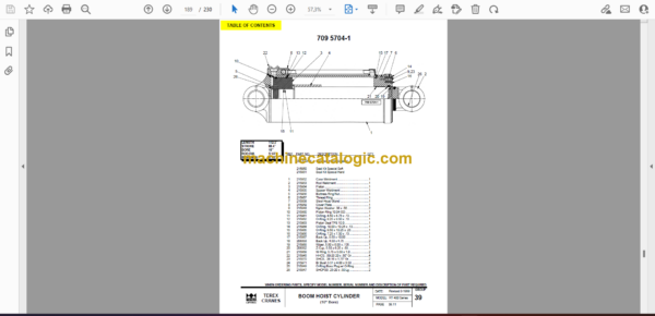 Terex RT400 Series Crane Parts Manual (12261-201) - Image 2