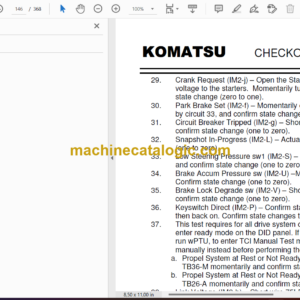 Komatsu 960E-1 Dump Truck Field Assembly Manual (CEAW005503)