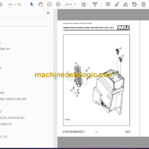 Bell 770G Grader Parts Manual (870160)