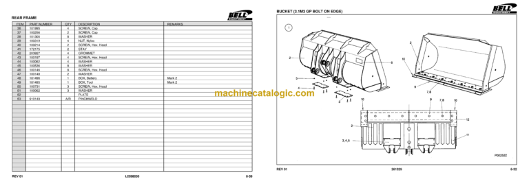 Bell L2208C Frontend Loader Parts Manual (870183)