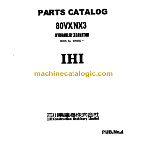 IНI 80VX/NX3 Hydraulic Excavator Parts Catalog