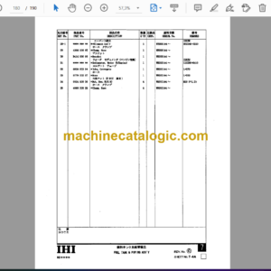 IНI 80VX/NX3 Hydraulic Excavator Parts Catalog