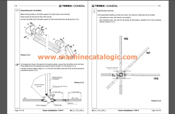 CTT 91-5 TS12 Flat Top Tower Crane PDF Manual (Operation, Maintenance , Assembly, Spare Parts