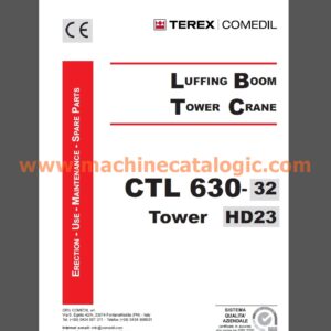 Terex CTL 630-32 HD23 Luffing JIB Tower Crane Full PDF Manual (Erection, Use, Maintenance, Spare Parts)