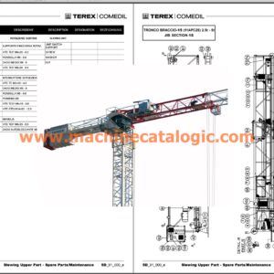 Terex CTT 91-5 TS12 Flat Top Tower Crane Full PDF Manual (Erection, Use, Maintenance, Spare Parts)