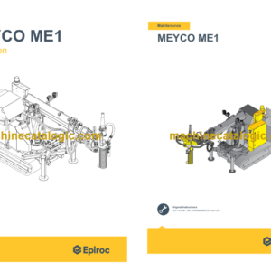 Epiroc Meyco ME1 Operation and Maintenance Manual