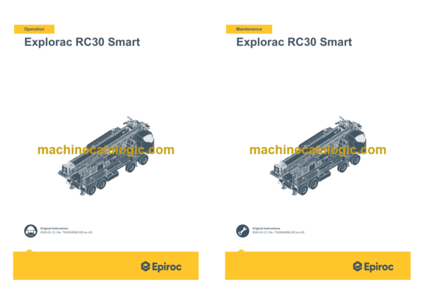 Epiroc Explorac RC30 Smart Operation and Maintenance Manual