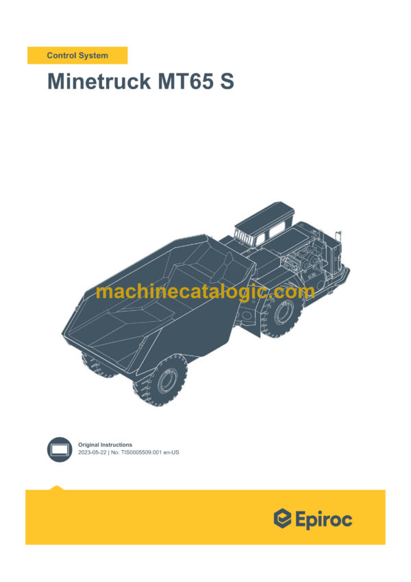 Epiroc Minetruck MT65 S Control System Manual