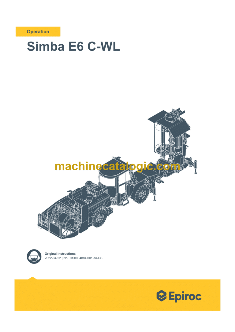 Epiroc Simba E6 C-WL Operation Manual