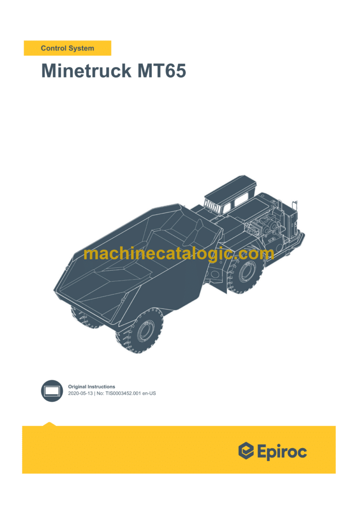 Mt65 Module Epiroc Minetruck MT65 Control System Manual