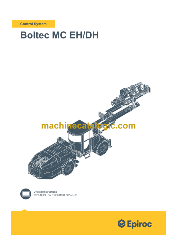 Epiroc Boltec MC EH-DH Control System Manual