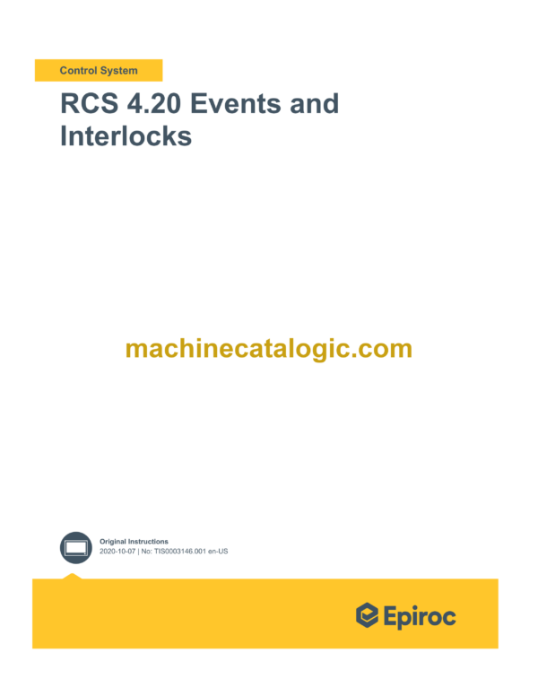 Epiroc RCS 4.20 Events and Interlocks Control System Manualav