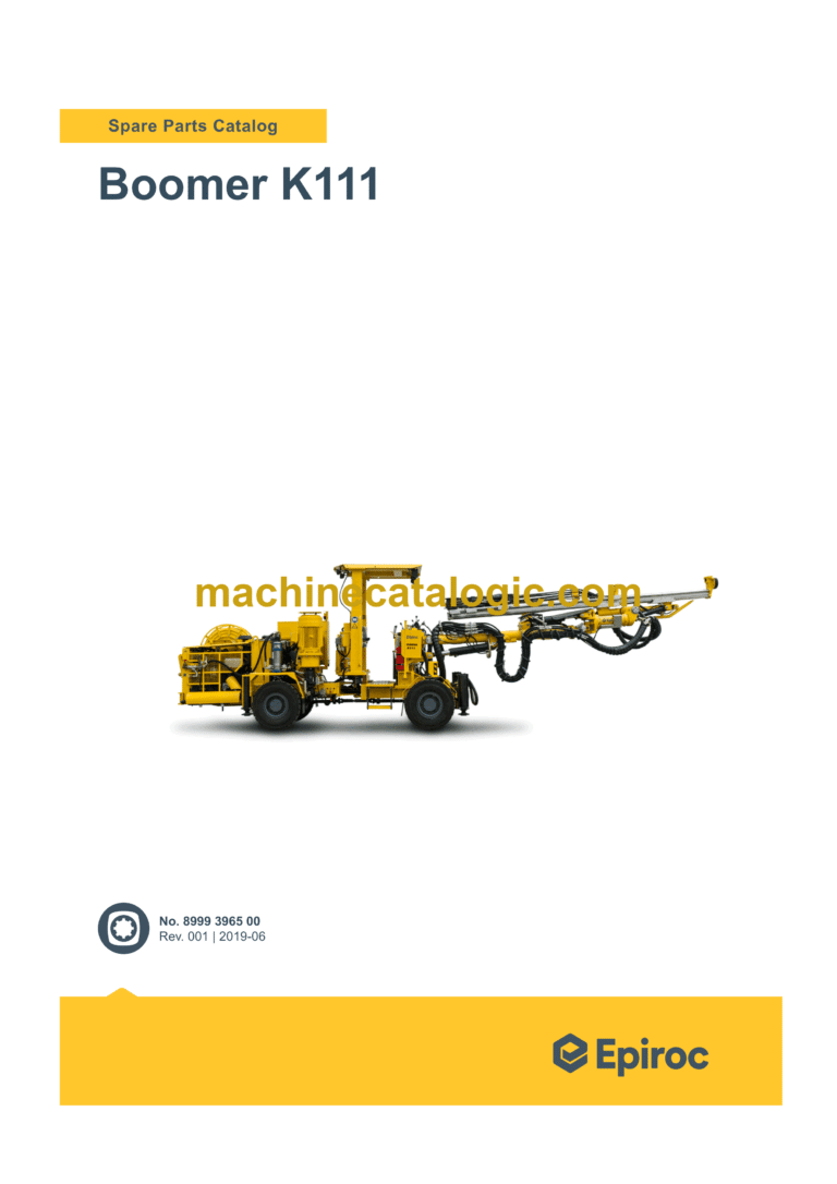 Epiroc Boomer K111 Spare Parts Catalog