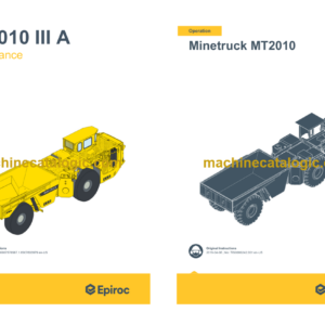 Epiroc Minetruck MT2010 3A Operation and Maintenance Manual